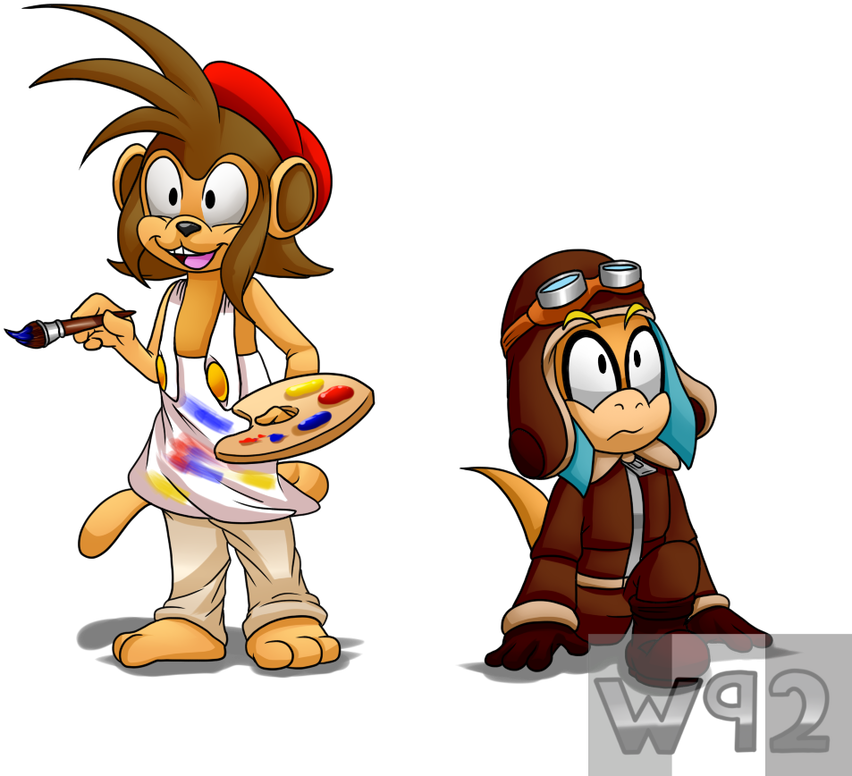 Painter Icky And Aviator Pan By Waver92 - Painter Icky And Aviator Pan By Waver92 (894x894)