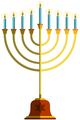 Hanukkah Candlestick Illustration Transparent - Hanukkah Candlestick Illustration Transparent (512x512)
