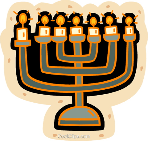 Menorah Royalty Free Vector Clip Art Illustration - Menorah Royalty Free Vector Clip Art Illustration (480x456)