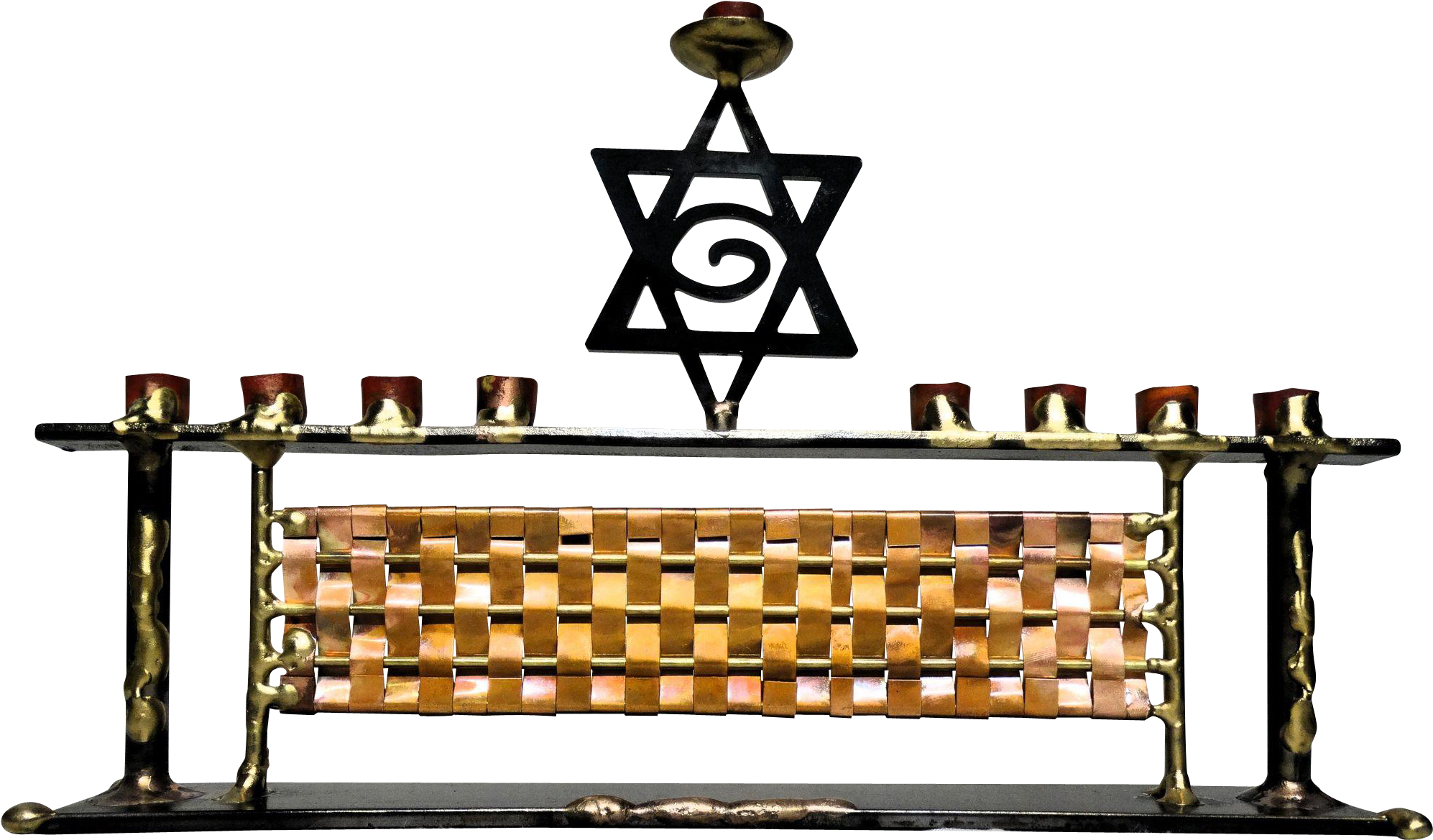 Hand-crafted Copper And Metal Menorah, Quite Unusual - Hand-crafted Copper And Metal Menorah, Quite Unusual (1993x1993)