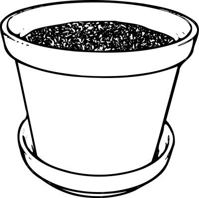 Potting Soil Png Black And White - Potting Soil Png Black And White (400x398)