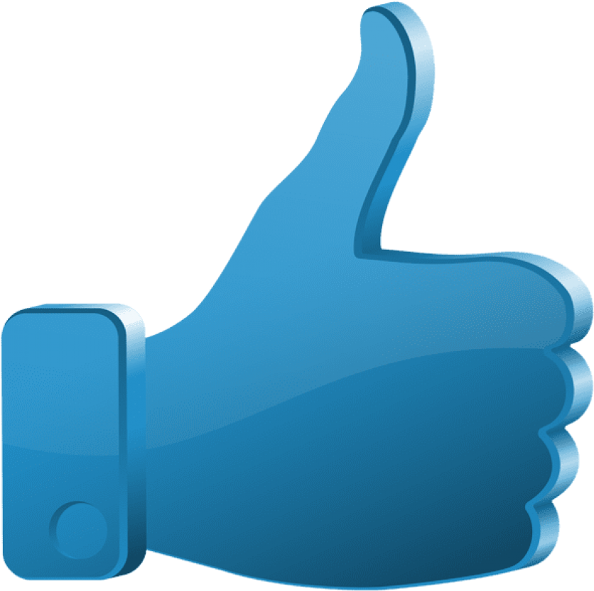 Free Png Download Thumbs Up Blue Transparent Clipart - Free Png Download Thumbs Up Blue Transparent Clipart (850x842)