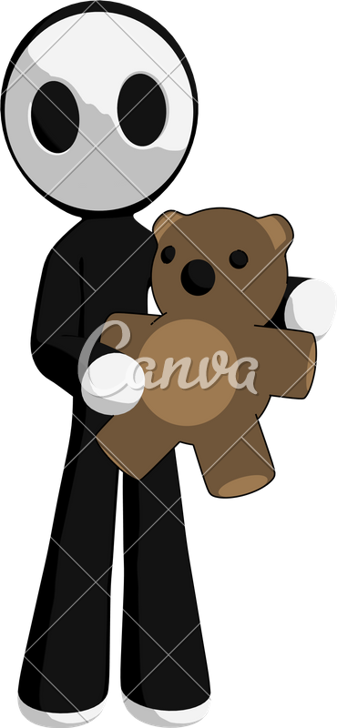 Character Holding Teddy Bear - Character Holding Teddy Bear (370x800)