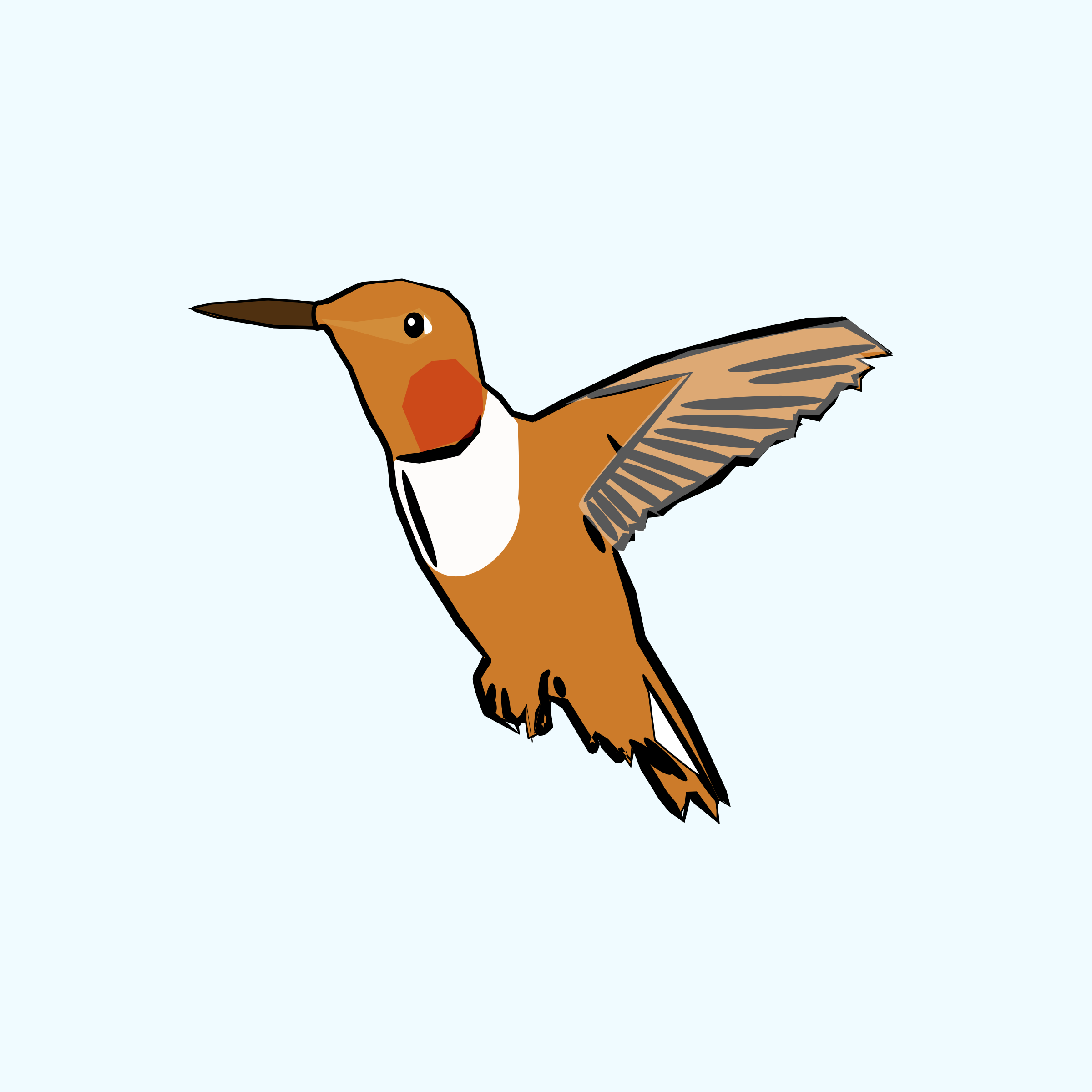 Hummingbird Line Art Drawing Pixel Art Cartoon - Hummingbird Line Art Drawing Pixel Art Cartoon (2400x2400)