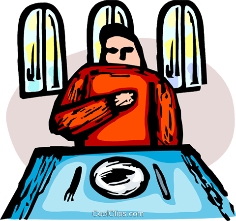 Man Saying Grace Before A Meal Royalty Free Vector - Man Saying Grace Before A Meal Royalty Free Vector (480x449)