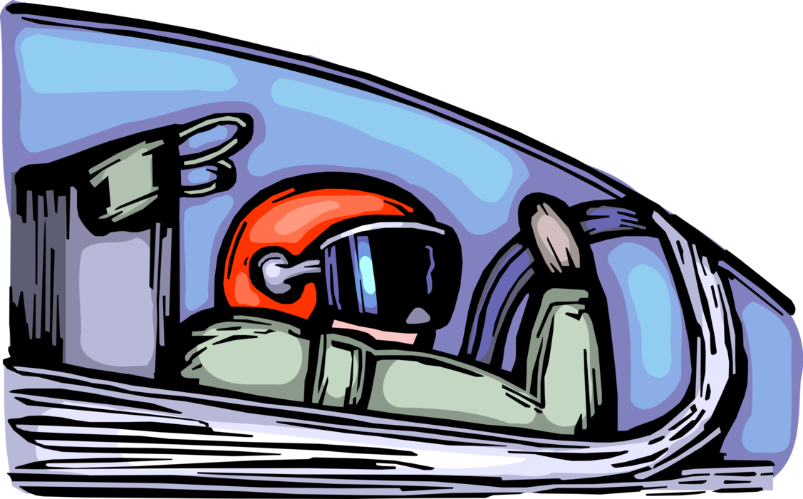 Vector Illustration Of Air Force Pilot Ready For Take - Vector Illustration Of Air Force Pilot Ready For Take (1127x700)