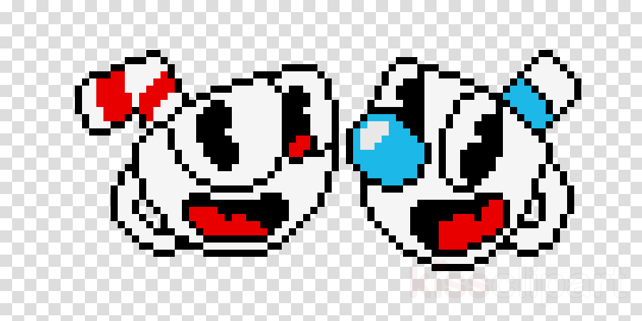 Hama Beads Cuphead Clipart Cuphead Pixel Art Bead - Hama Beads Cuphead Clipart Cuphead Pixel Art Bead (900x450)