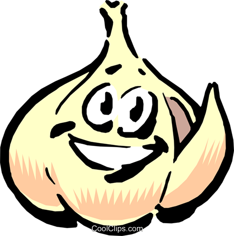 New Fruits And Veggies Clipart Cartoon Garlic Royalty - New Fruits And Veggies Clipart Cartoon Garlic Royalty (475x480)