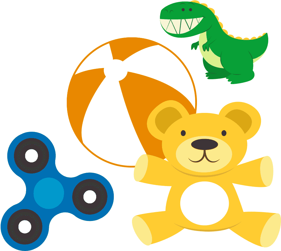 A Cartoon Blue Fidget Spinner, A Yellow Teddy Bear, - A Cartoon Blue Fidget Spinner, A Yellow Teddy Bear, (1080x903)
