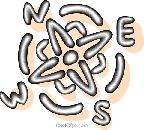 Compass With North, East, South, West Royalty Free - Compass With North, East, South, West Royalty Free (480x432)