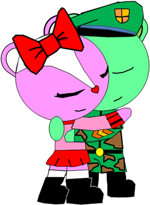 Flippy X Giggles Sweet Hug By Markthetreekitty1998 - Flippy X Giggles Sweet Hug By Markthetreekitty1998 (502x697)