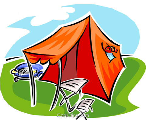 Tent With Canopy Royalty Free Vector Clip Art Illustration - Tent With Canopy Royalty Free Vector Clip Art Illustration (480x395)