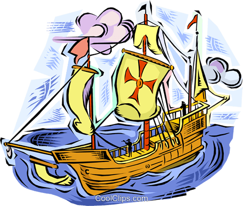 Tall Ship Royalty Free Vector Clip Art Illustration - Tall Ship Royalty Free Vector Clip Art Illustration (480x407)
