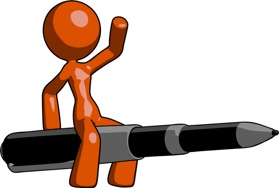 Orange Design Mascot Woman - Orange Design Mascot Woman (550x371)