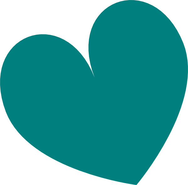 Teal Colored Clipart Cliparthut Free Clipart Heart - Teal Colored Clipart Cliparthut Free Clipart Heart (600x592)