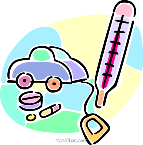 Thermometer Child's Toy Car And Medicine Royalty Free - Thermometer Child's Toy Car And Medicine Royalty Free (472x480)