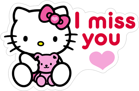 I Miss You Cute Heart Kawaii Kitty Missing Valentine - I Miss You Cute Heart Kawaii Kitty Missing Valentine (490x317)