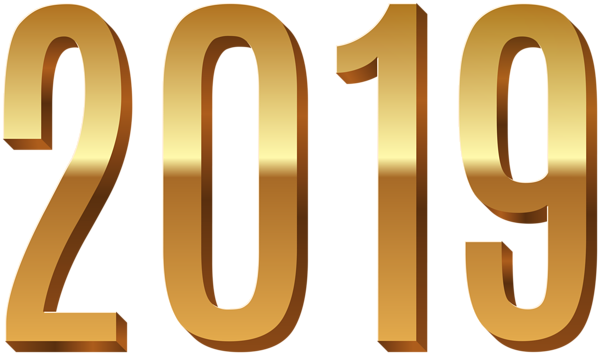 New Year Text 2019 Free Png Font - New Year Text 2019 Free Png Font (600x355)