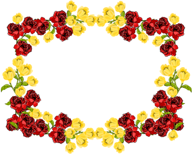 Clipart Flowers Frame - Clipart Flowers Frame (400x318)