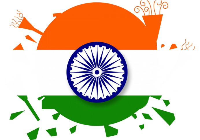 Republic Day Greetings With Shiny Wavy Flag With Ashoka - Republic Day Greetings With Shiny Wavy Flag With Ashoka (700x700)