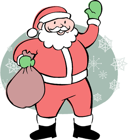 Santa Claus Royalty Free Vector Clip Art Illustration - Santa Claus Royalty Free Vector Clip Art Illustration (441x480)