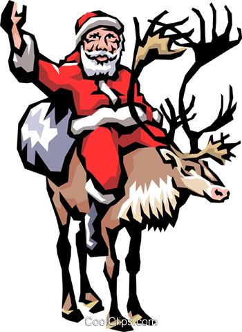 Santa Claus Royalty Free Vector Clip Art Illustration - Santa Claus Royalty Free Vector Clip Art Illustration (350x480)