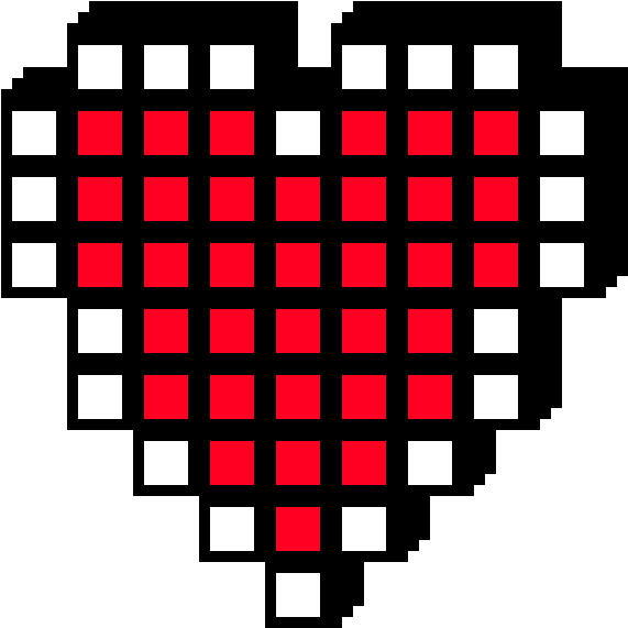8 Bit Heart Clipart - 8 Bit Heart Clipart (590x590)