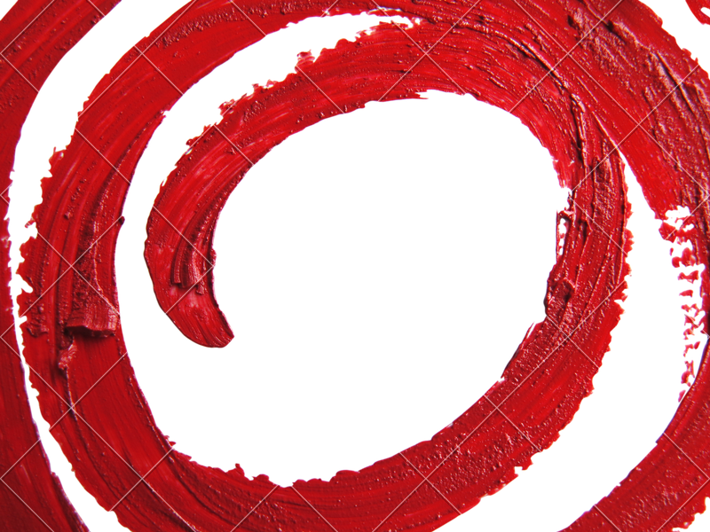 Smudged Spiral Red Lipstick On White Background - Smudged Spiral Red Lipstick On White Background (800x600)
