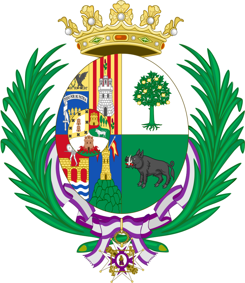 Coat Of Arms Of María Del Carmen Angoloti Y Mesa, Duchess - Coat Of Arms Of María Del Carmen Angoloti Y Mesa, Duchess (887x1024)