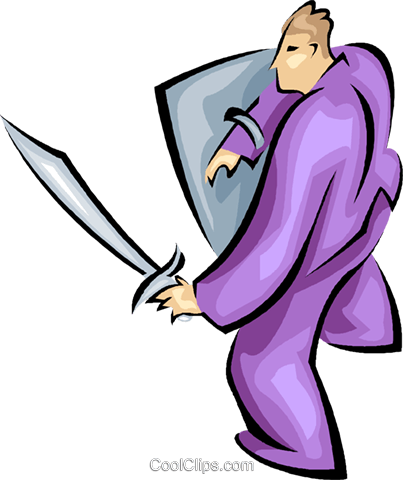 Sword, Fight Royalty Free Vector Clip Art Illustration - Sword, Fight Royalty Free Vector Clip Art Illustration (403x480)