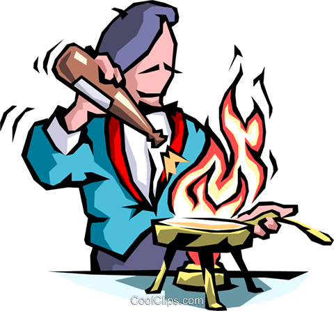 Chef Cooking Royalty Free Vector Clip Art Illustration - Chef Cooking Royalty Free Vector Clip Art Illustration (480x447)