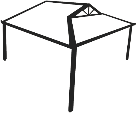 Gable Patio With Hip End - Gable Patio With Hip End (600x600)