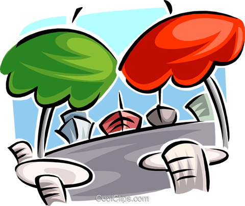 Umbrellas At A Patio Bar Royalty Free Vector Clip Art - Umbrellas At A Patio Bar Royalty Free Vector Clip Art (480x404)