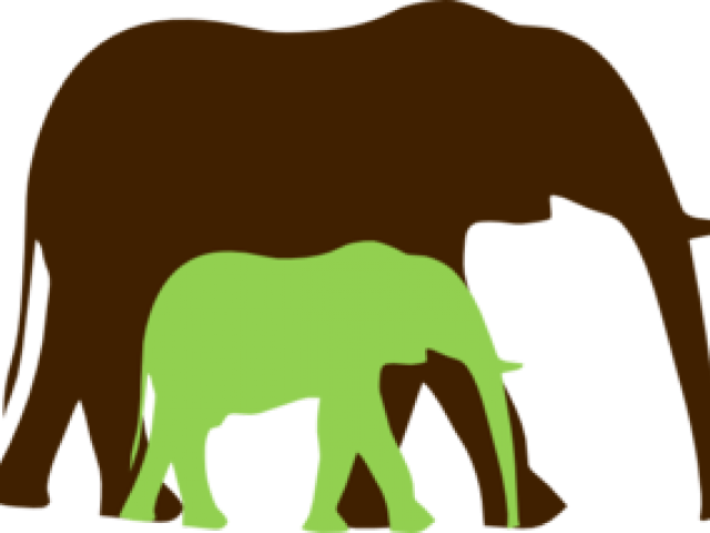 Elephant Clipart Mommy - Elephant Clipart Mommy (640x480)