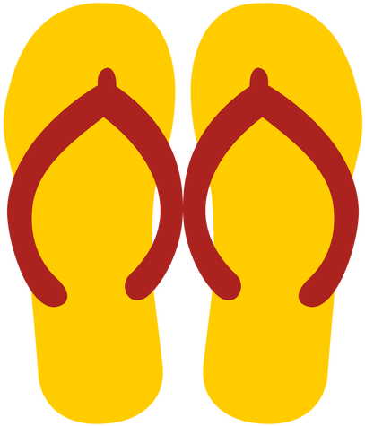 Yellow Clipart Flip Flop - Yellow Clipart Flip Flop (512x512)