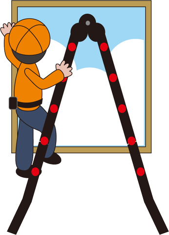 Aluminum Folding Ladder With Rubber Feet - Aluminum Folding Ladder With Rubber Feet (346x480)