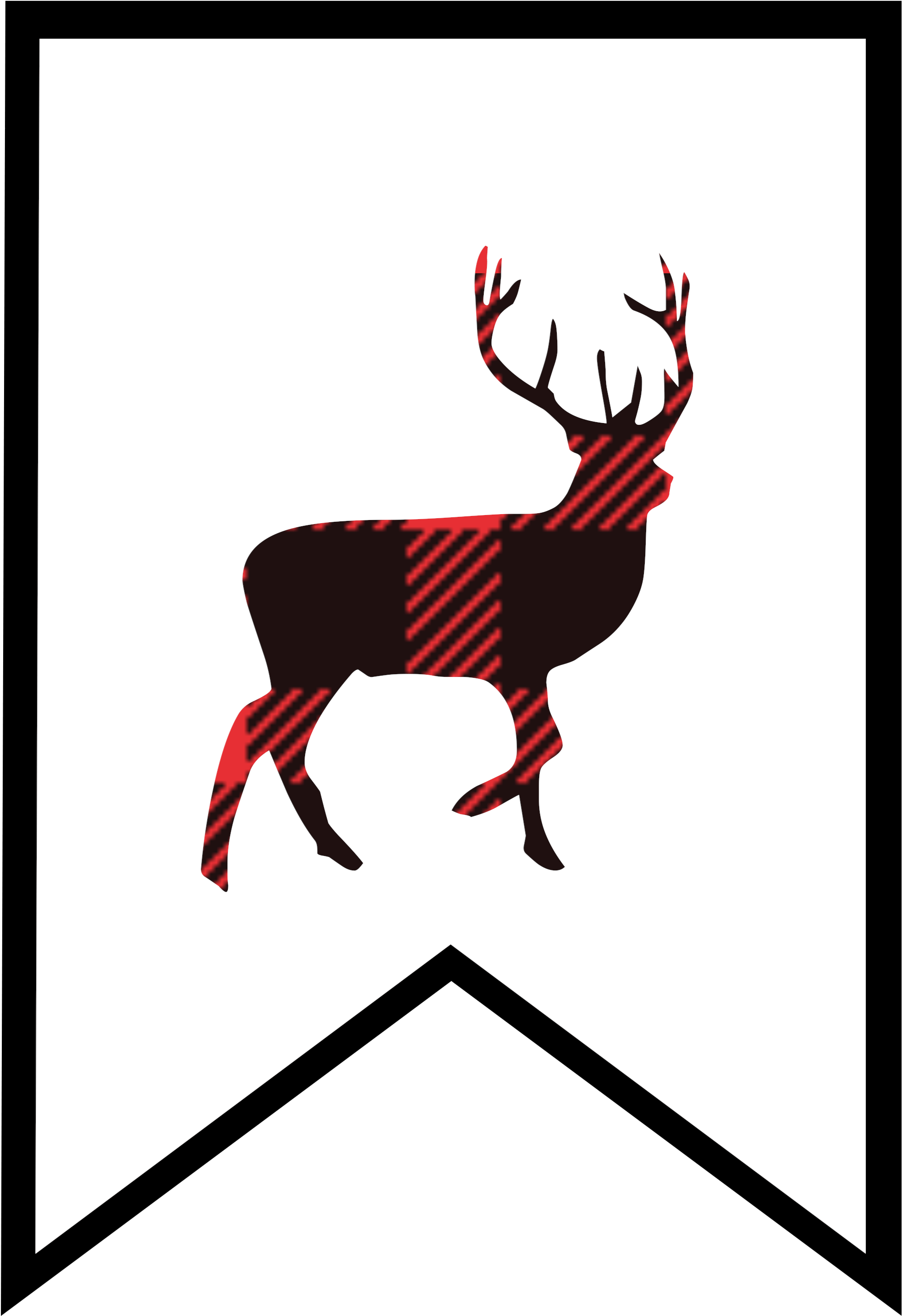 Plaid Clipart Deer - Plaid Clipart Deer (2083x2986)