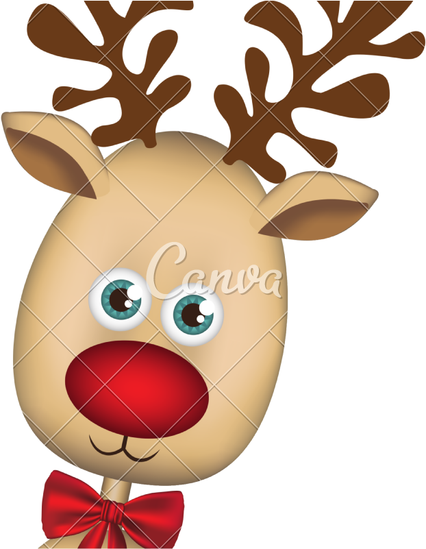 Christmas Reindeer Face - Christmas Reindeer Face (800x800)