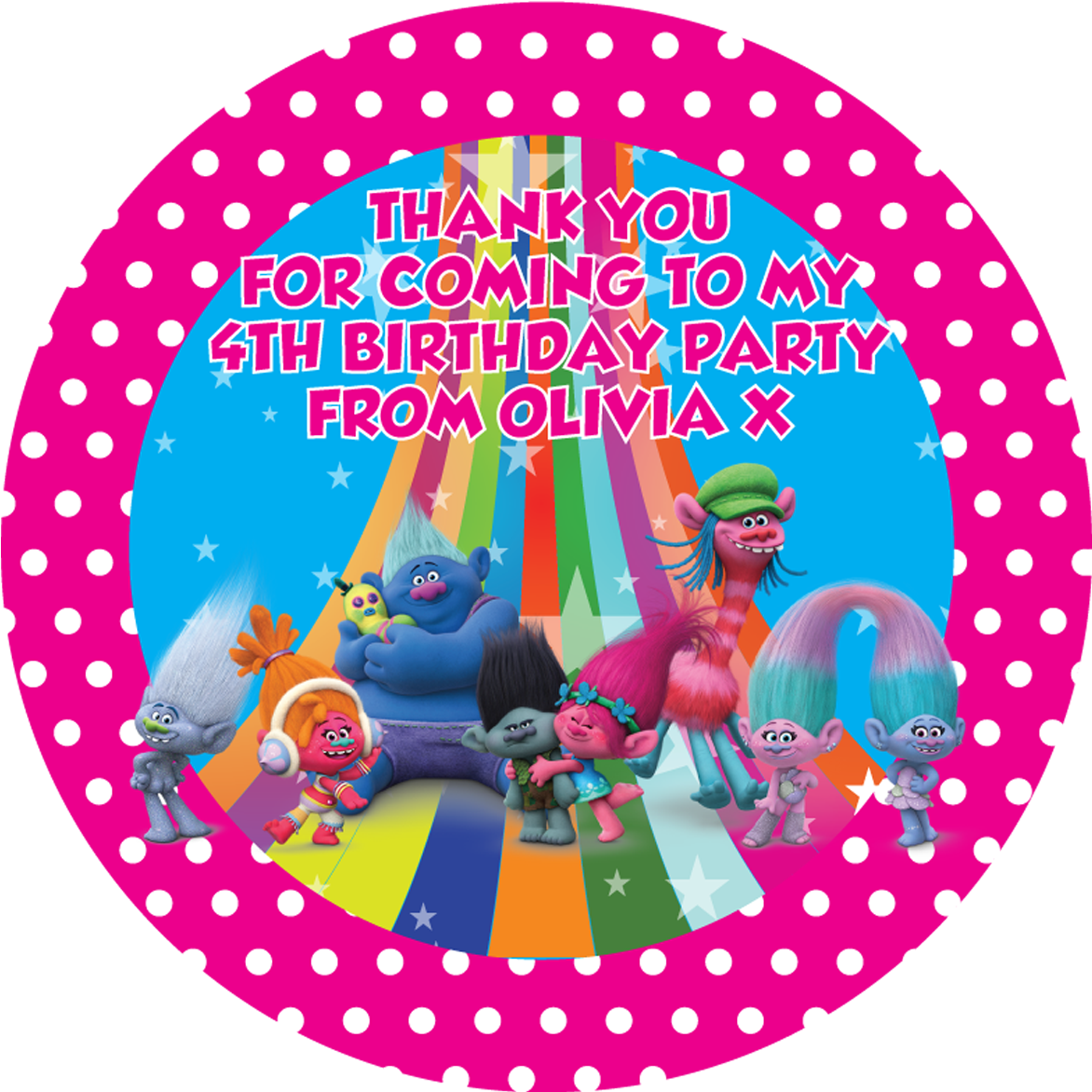 Trolls Party Box Stickers - Trolls Party Box Stickers (1200x1200)