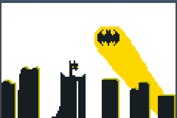 Bat Signal Pixel Art - Bat Signal Pixel Art (600x400)