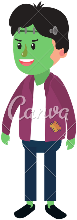 Happy Boy With Frankenstein Costume In Halloween - Happy Boy With Frankenstein Costume In Halloween (532x800)