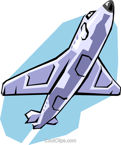 Jet Aircraft Royalty Free Vector Clip Art Illustration - Jet Aircraft Royalty Free Vector Clip Art Illustration (402x480)
