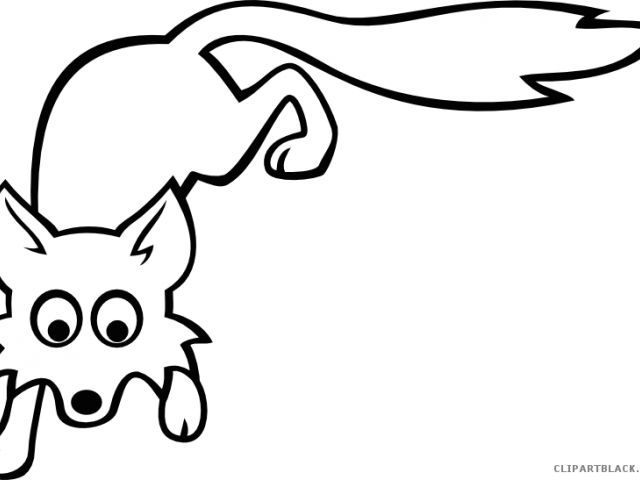 Fox Clipart Outline - Fox Clipart Outline (640x480)