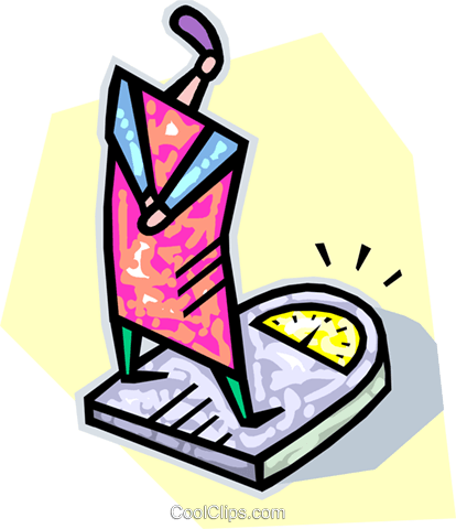Person Standing On A Scale Royalty Free Vector Clip - Person Standing On A Scale Royalty Free Vector Clip (414x480)