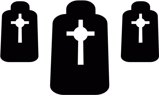 Headstones With Crosses Free Icon - Headstones With Crosses Free Icon (512x512)