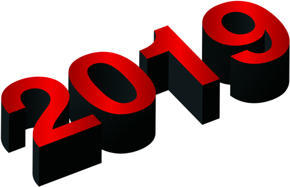 2019 New Year Cartoon Art Font Element - 2019 New Year Cartoon Art Font Element (600x387)