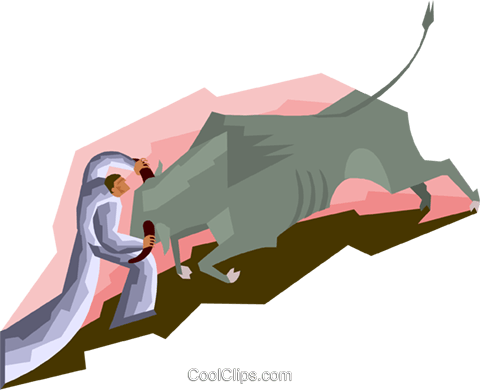 Figure Holding Bull By The Horns Royalty Free Vector - Figure Holding Bull By The Horns Royalty Free Vector (480x390)
