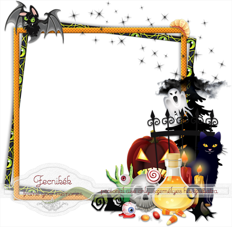 Halloween Spooky Cluster Frame - Halloween Spooky Cluster Frame (466x457)