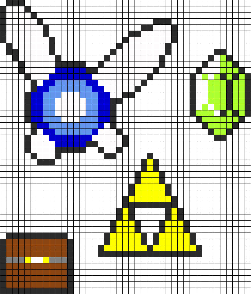 Zelda Stuff Perler Bead Pattern / Bead Sprite - Zelda Stuff Perler Bead Pattern / Bead Sprite (862x1009)