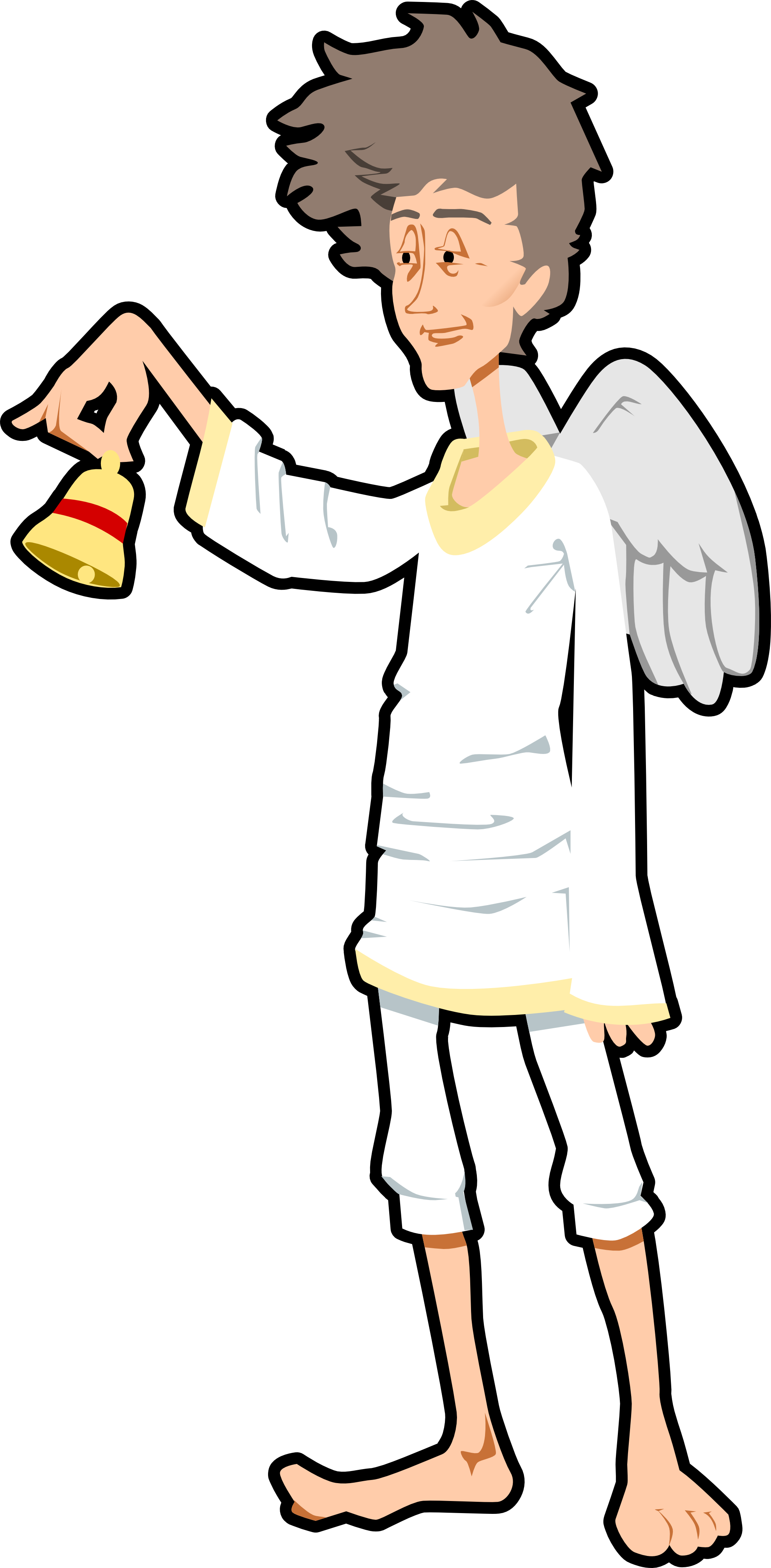 Angel Bell Xmas Christmas Black White Inkscape Adobe - Angel Bell Xmas Christmas Black White Inkscape Adobe (1979x4026)